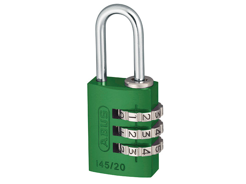 ABUS Mechanical 145/20 20mm Aluminium Combination Padlock Green 46571 – – Now available at MTN Shop UK. - imagen 2