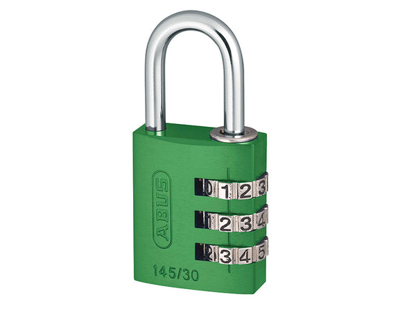 ABUS Mechanical 145/30 30mm Aluminium Combination Padlock Green 46580 – – Now available at MTN Shop UK.