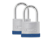 ABUS Mechanical 50mm Silver Rock™ 5 Padlock Twin Pack – – Now available at MTN Shop UK.