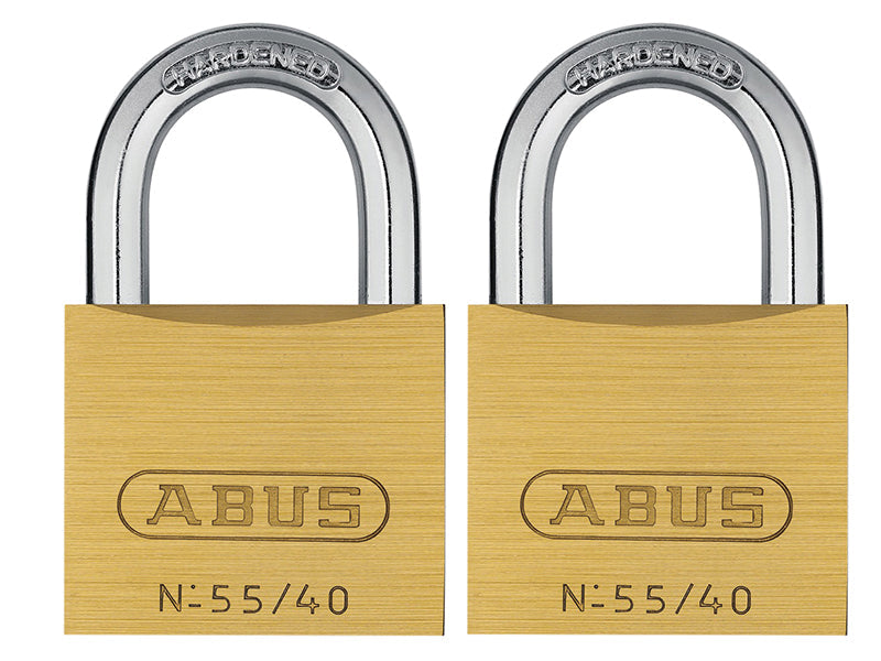 ABUS Mechanical 55/40mm Brass Padlocks Twin Pack – – Now available at MTN Shop UK. - imagen 2