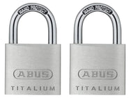 ABUS Mechanical 64TI/30mm TITALIUM™ Padlock Carded Twin Pack – – Now available at MTN Shop UK.