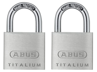ABUS Mechanical 64TI/30mm TITALIUM™ Padlock Carded Twin Pack – – Now available at MTN Shop UK.