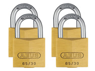 ABUS Mechanical 65/30mm Brass Padlock Quad Pack – – Now available at MTN Shop UK. - imagen 2
