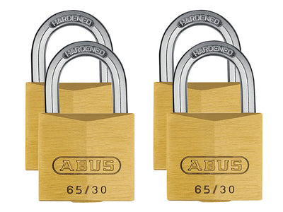ABUS Mechanical 65/30mm Brass Padlock Quad Pack – – Now available at MTN Shop UK.