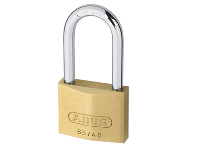 ABUS Mechanical 65/40mm Brass Padlock 40mm Long Shackle Carded – – Now available at MTN Shop UK.