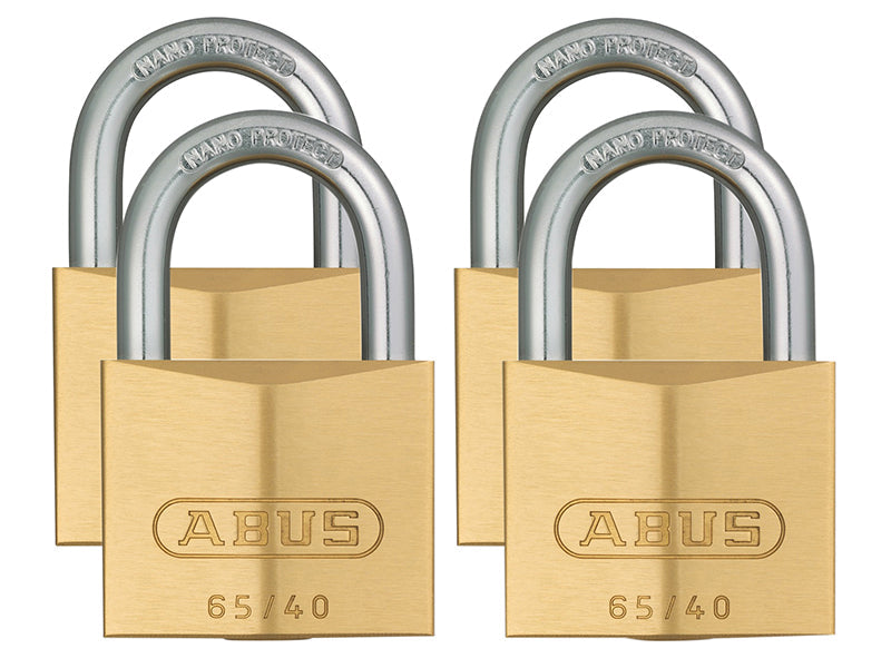 ABUS Mechanical 65/40mm Brass Padlock Quad Pack – – Now available at MTN Shop UK. - imagen 2
