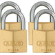 ABUS Mechanical  65/40mm Brass Padlock Quad Pack