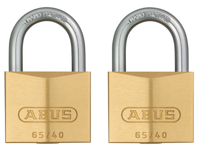 ABUS Mechanical 65/40mm Brass Padlock Twin Carded – – Now available at MTN Shop UK.