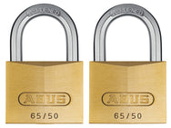 ABUS Mechanical 65/50mm Brass Padlock Twin Pack Carded – – Now available at MTN Shop UK. - imagen 2