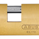 ABUS Mechanical  82/70mm Monoblock Brass Shutter Padlock