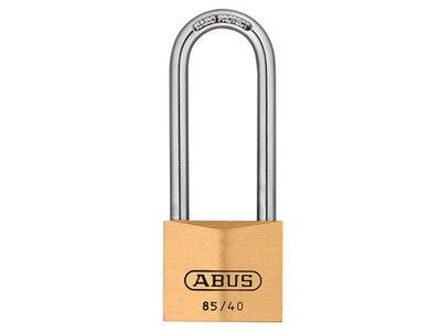 ABUS Mechanical 85/40mm Brass Padlock 63mm Long Shackle Carded – – Now available at MTN Shop UK.