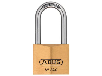 ABUS Mechanical 85/40mm Brass Padlock 40mm Long Shackle – – Now available at MTN Shop UK.
