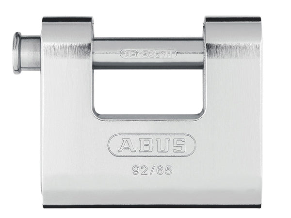ABUS Mechanical 92/65mm Monoblock Brass Body Shutter Padlock Carded – – Now available at MTN Shop UK.