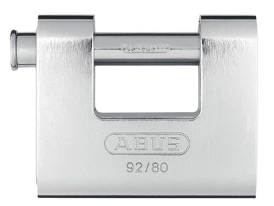 ABUS Mechanical 92/80mm Monoblock Brass Body Shutter Padlock – – Now available at MTN Shop UK.