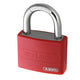 ABUS Mechanical  T65AL/40mm My Lock Aluminium Padlock Red Keyed Alike 6401