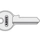 ABUS Mechanical  55/50 50mm Key Blank