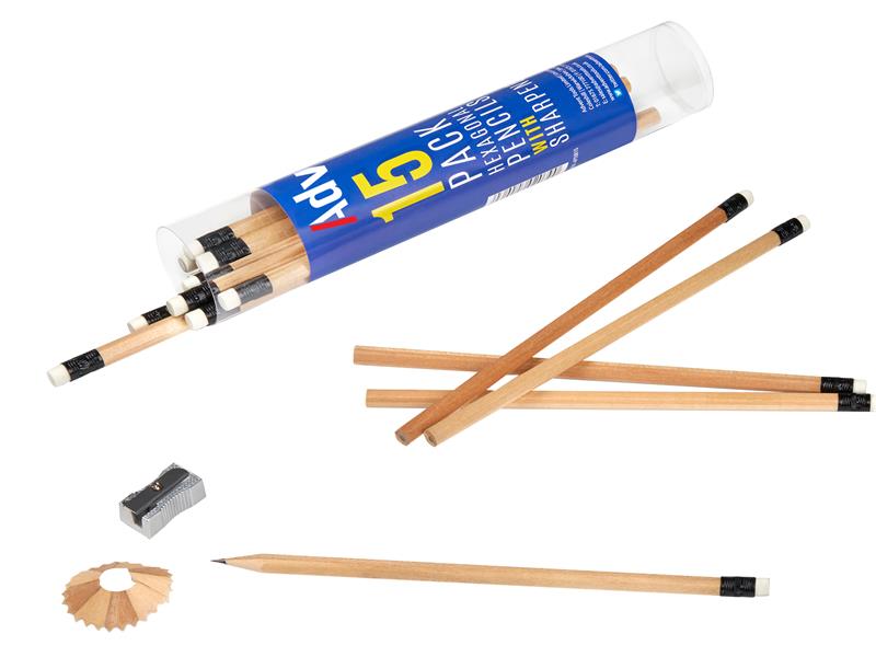 Advent Hexagonal HB Pencils & Sharpener (Tub 15) – – Now available at MTN Shop UK. - imagen 2