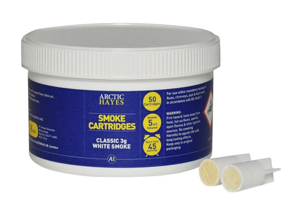 Arctic Hayes Smoke Cartridges Classic 3g White (Tub 50) – – Now available at MTN Shop UK.