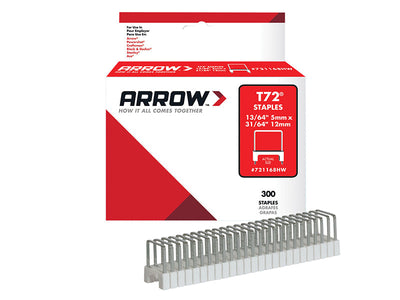 Arrow T72HW Clear Insulated Staples for Hardwood 5 x 12mm (Box 300) – – Now available at MTN Shop UK.