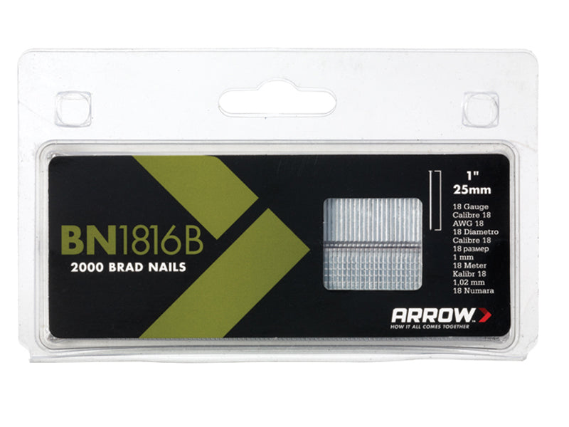 Arrow BN1816B Brad Nails 25mm Brown Head (Pack 2000) – – Now available at MTN Shop UK. - imagen 2