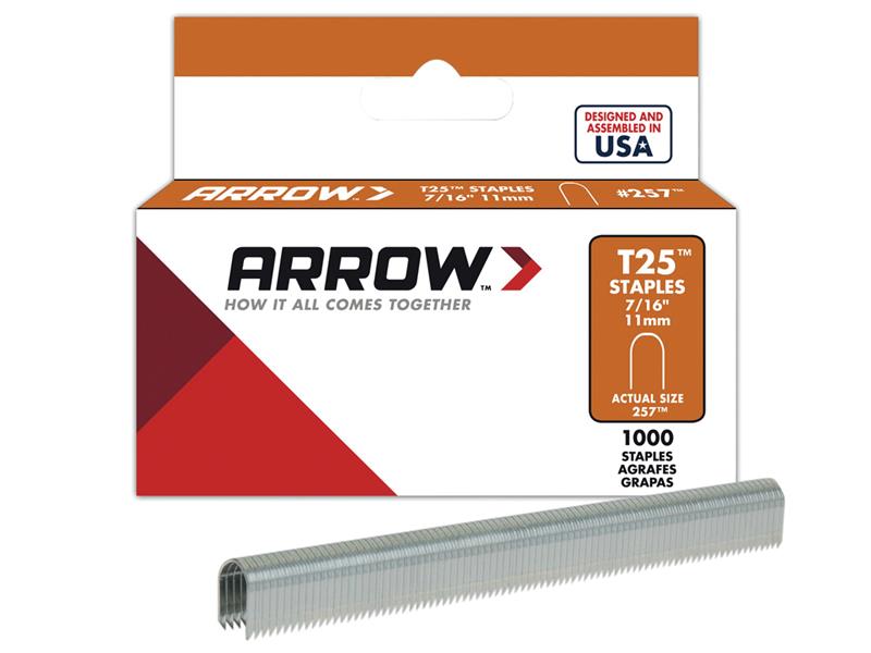 Arrow T25 Staples 11mm (7/16in) (Box 1000) – – Now available at MTN Shop UK. - imagen 2