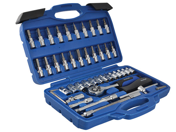 BlueSpot Tools 1/4in Square Drive Socket & Bit Set, 46 Piece – – Now available at MTN Shop UK.
