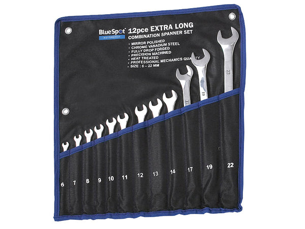 BlueSpot Tools Extra Long Combination Spanner Set, 12 Piece – – Now available at MTN Shop UK.
