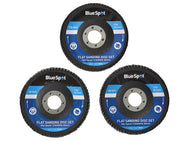 BlueSpot Tools Sanding Flap Disc Set 3 Piece 115mm (4.1/2in) – – Now available at MTN Shop UK.