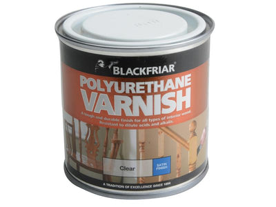 Blackfriar Polyurethane Varnish P100 Clear Satin 250ml – – Now available at MTN Shop UK.