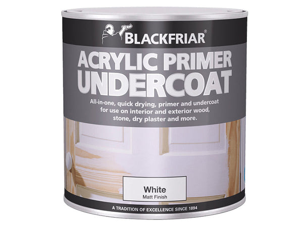 Blackfriar Quick Drying Acrylic Primer Undercoat White 500ml – – Now available at MTN Shop UK.