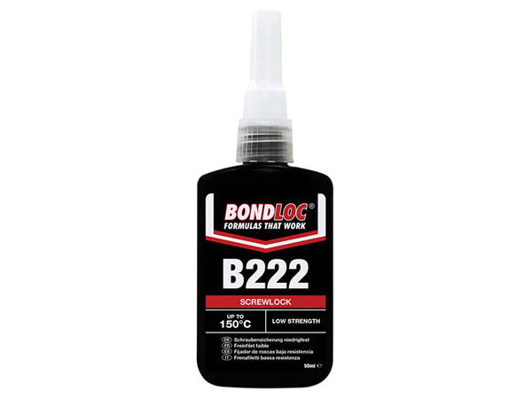 Bondloc B222 Screwlock Low Strength Threadlocker 50ml – – Now available at MTN Shop UK.
