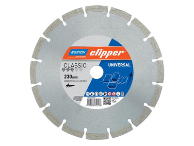 Norton Clipper Classic Universal Blue Diamond Blade 230 x 22.23mm – – Now available at MTN Shop UK.
