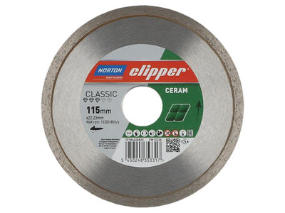 Norton Clipper Classic Ceramic Diamond Blade 115 x 22.23mm – – Now available at MTN Shop UK.