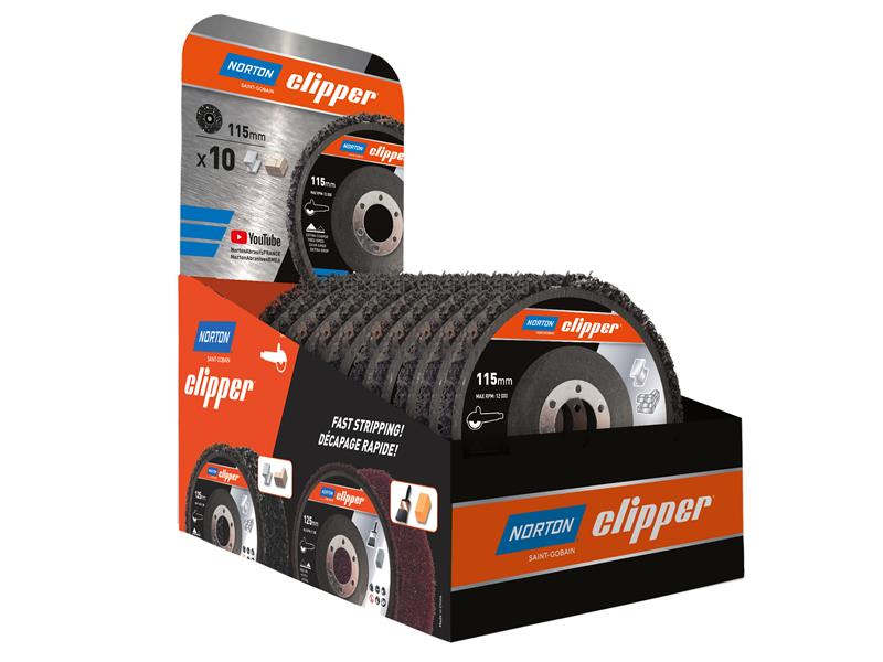 Norton Clipper 115mm Rapid Strip Metal Disc Counter Display of 10 – – Now available at MTN Shop UK. - imagen 2