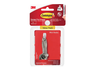 Command™ White Mini Hooks Value Pack (Pack 18) – – Now available at MTN Shop UK.
