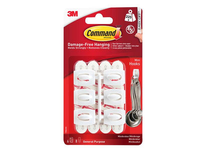Command™ White Mini Hooks (Pack 6) – – Now available at MTN Shop UK.