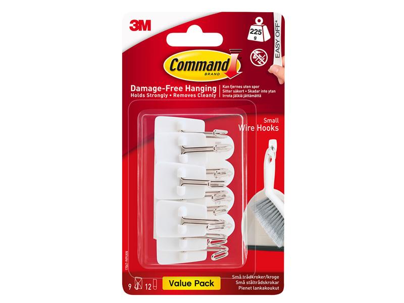 Command™ White Wire Hooks Value Pack (Pack 9) – – Now available at MTN Shop UK. - imagen 2