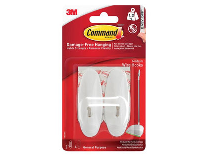 Command™ Medium Wire Hooks (Pack 2) – – Now available at MTN Shop UK.