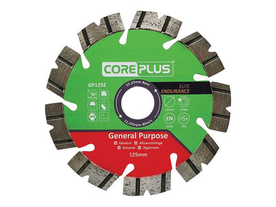 CorePlus GP125E Elite General-Purpose Diamond Blade 125mm – – Now available at MTN Shop UK.