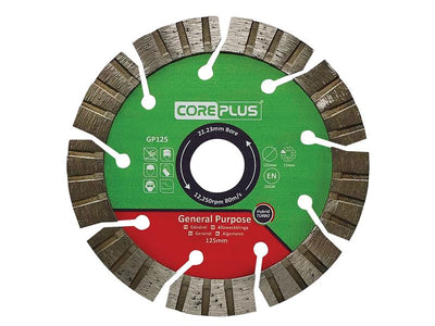 CorePlus GP125 General-Purpose Hybrid Turbo Diamond Blade 125mm – – Now available at MTN Shop UK.