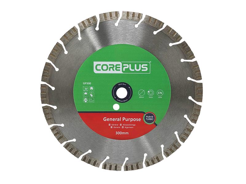 CorePlus GP300 General-Purpose Hybrid Turbo Diamond Blade 300mm – – Now available at MTN Shop UK.