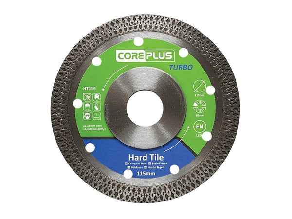 CorePlus HT115 Hard Tile Turbo Diamond Blade 115mm – – Now available at MTN Shop UK.