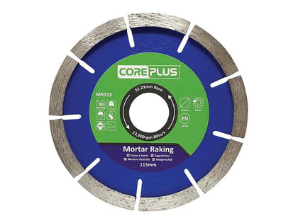 CorePlus MR115 Mortar Raking Diamond Blade 115mm – – Now available at MTN Shop UK.