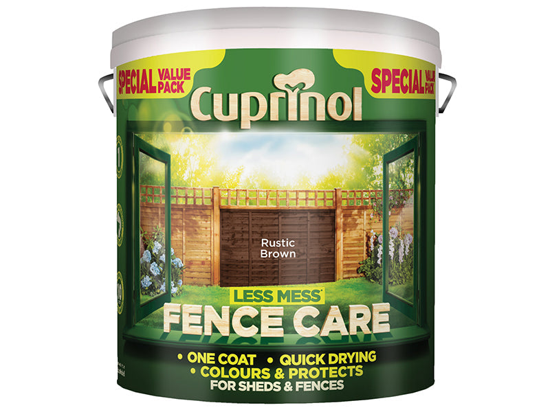 Cuprinol Less Mess Fence Care Rustic Brown 6 litre – – Now available at MTN Shop UK.