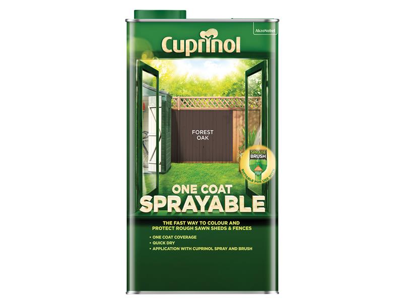 Cuprinol One Coat Sprayable Fence Treatment Forest Oak 5 litre – – Now available at MTN Shop UK. - imagen 2