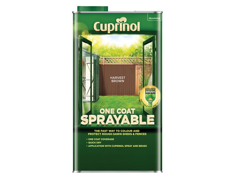 Cuprinol One Coat Sprayable Fence Treatment Harvest Brown 5 litre – – Now available at MTN Shop UK. - imagen 2