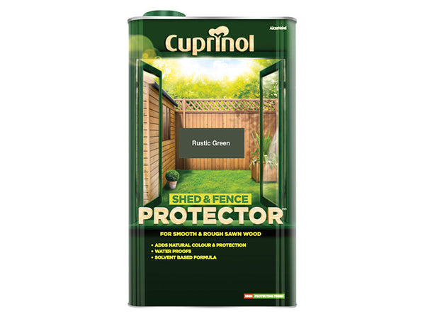 Cuprinol Shed & Fence Protector Rustic Green 5 litre – – Now available at MTN Shop UK.
