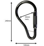 Guardian Alloy Scaffold Hook c/w Captive Pin – The lightweight alloy hook features a double self-locking gate action. Prevent accidental disconnection. The 54mm gate opening fits over most scaffold poles. – Now available at MTN Shop UK. - imagen 2