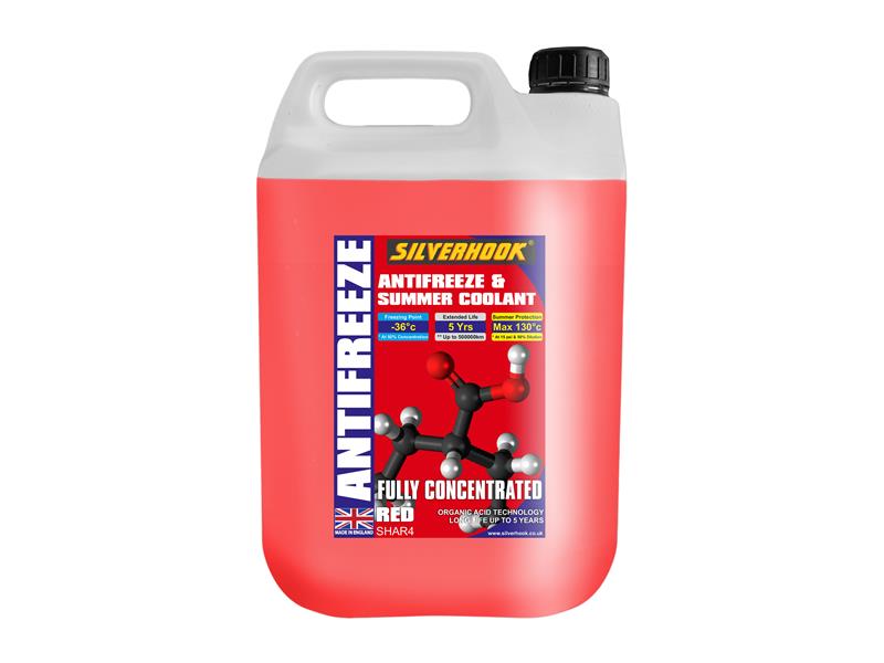 Silverhook Fully Concentrated Antifreeze O.A.T. Red 4.5 litre – – Now available at MTN Shop UK. - imagen 2