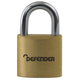 DEFENDER Brass Padlock 60mm Keyed Alike